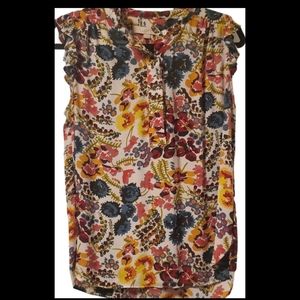 Women's Loft multicolor short sleeve blouse